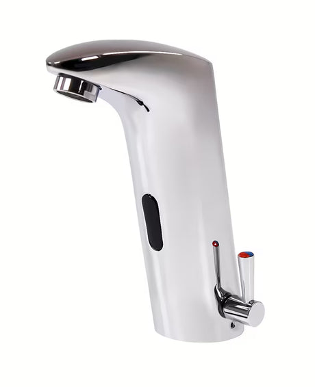 Kromirana senzorska stoječa armatura za umivalnik Weltservis Donner s infracrvenim aktiviranjem