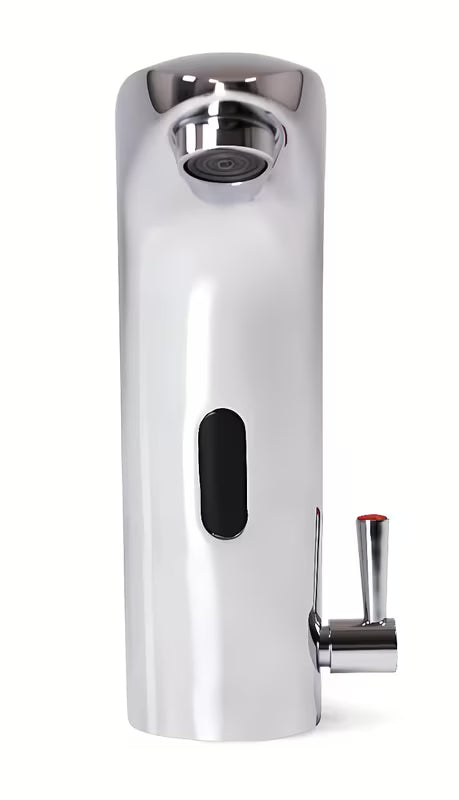 Kromirana senzorska stoječa armatura za umivalnik Weltservis Donner s infracrvenim aktiviranjem