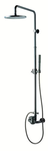 Tušni sistem WF Industrial v obdelavi oljno brušen bron z nadglavno prho 20 cm