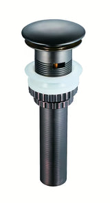 Odtok za umivalnik WF Industrial klik-klak s preljevom u završnoj obradi uljem trljana bronca.